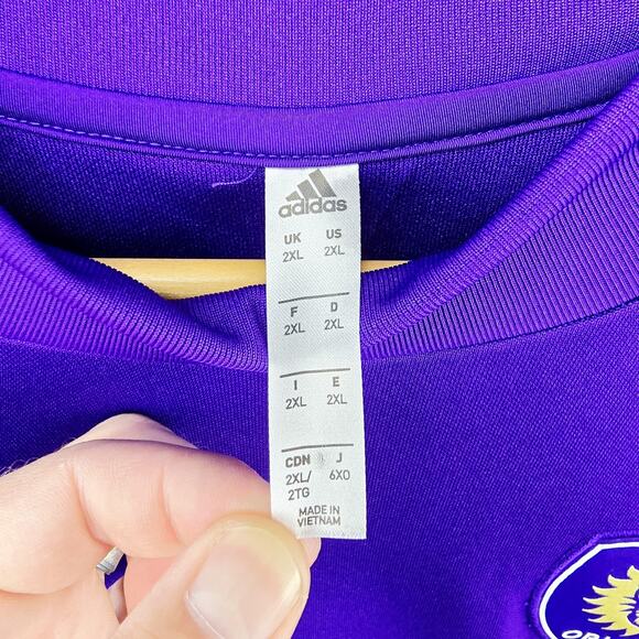 Orlando City SC Adidas Jersey Mens XXL Purple MLS Soccer Football Long Sleeve - Picture 7 of 13